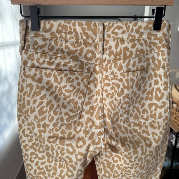 J. Crew | 10" Highest Rise Toothpick Jeans | Safari Leopard | Size 25 - Picture 6 of 14
